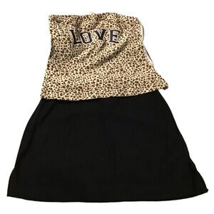 Beyond Black Stretchy Sexy Mini Skirt with Side Slits